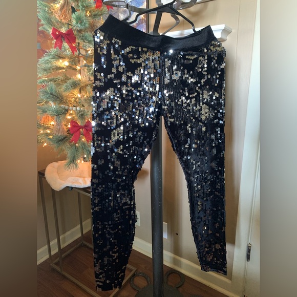 Express sequin midrise leggings - Picture 2 of 11